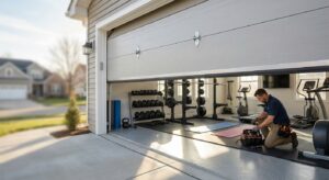 Garage door installation for home gym conversions