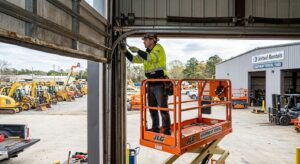 Commercial overhead door repair for equipment rental yards