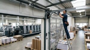 Commercial overhead door repair for print and packaging plants