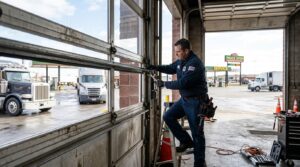 Commercial overhead door repair for truck stops